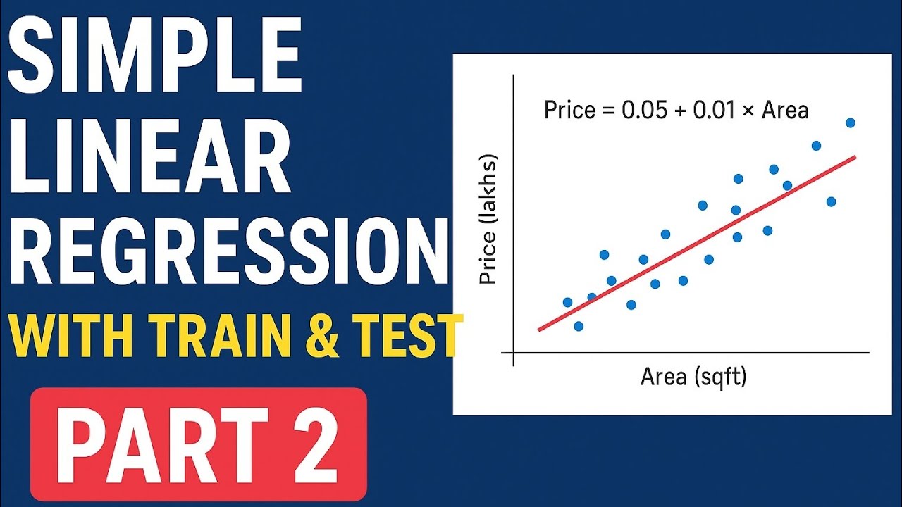 Google Colab पर Simple Linear Regression | Train & Test Model | House Price Prediction (Part 2)