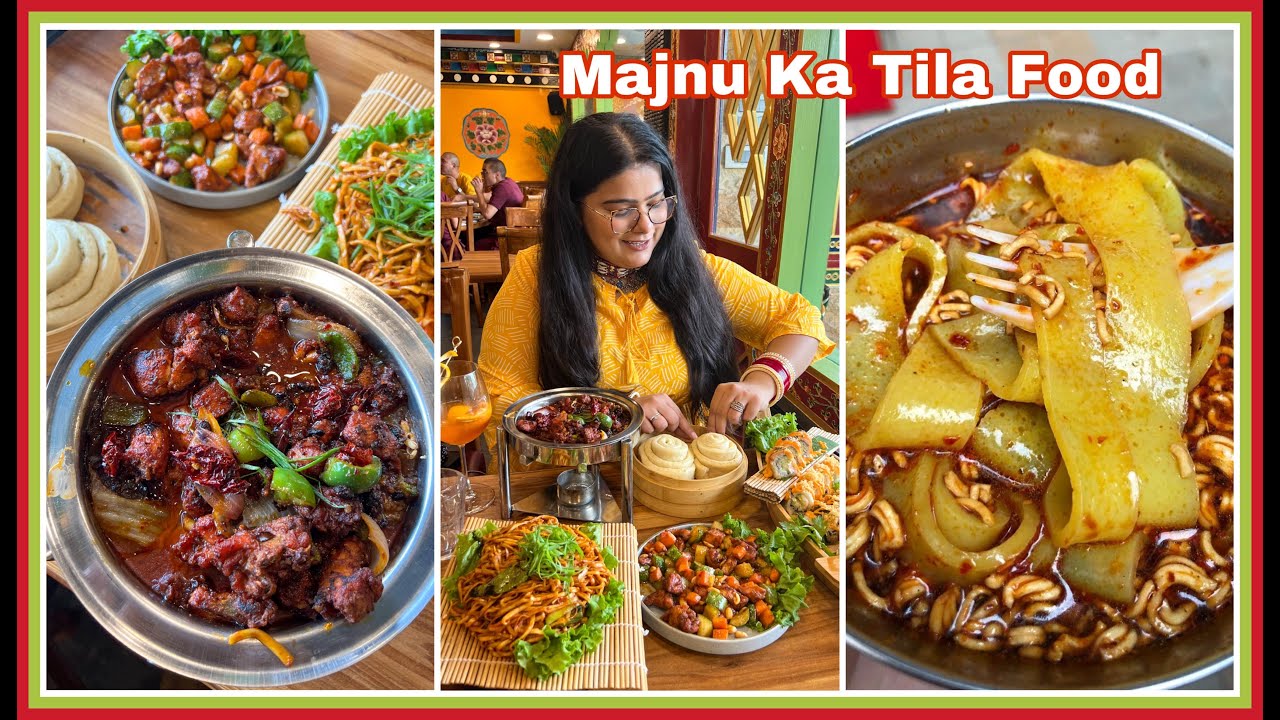 Majnu Ka Tila Food VLOG | Tibetan Food In DELHI | Trying Laphing, Boba Tea In Delhi