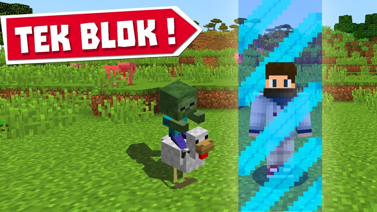MİECRAFT ama TEK BLOK ( bölüm 2 )