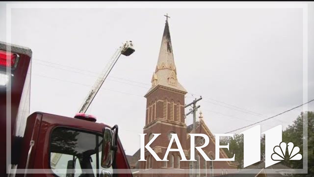 Volunteer firefighters battle blaze that damaged 2 homes and 121-year-old church
