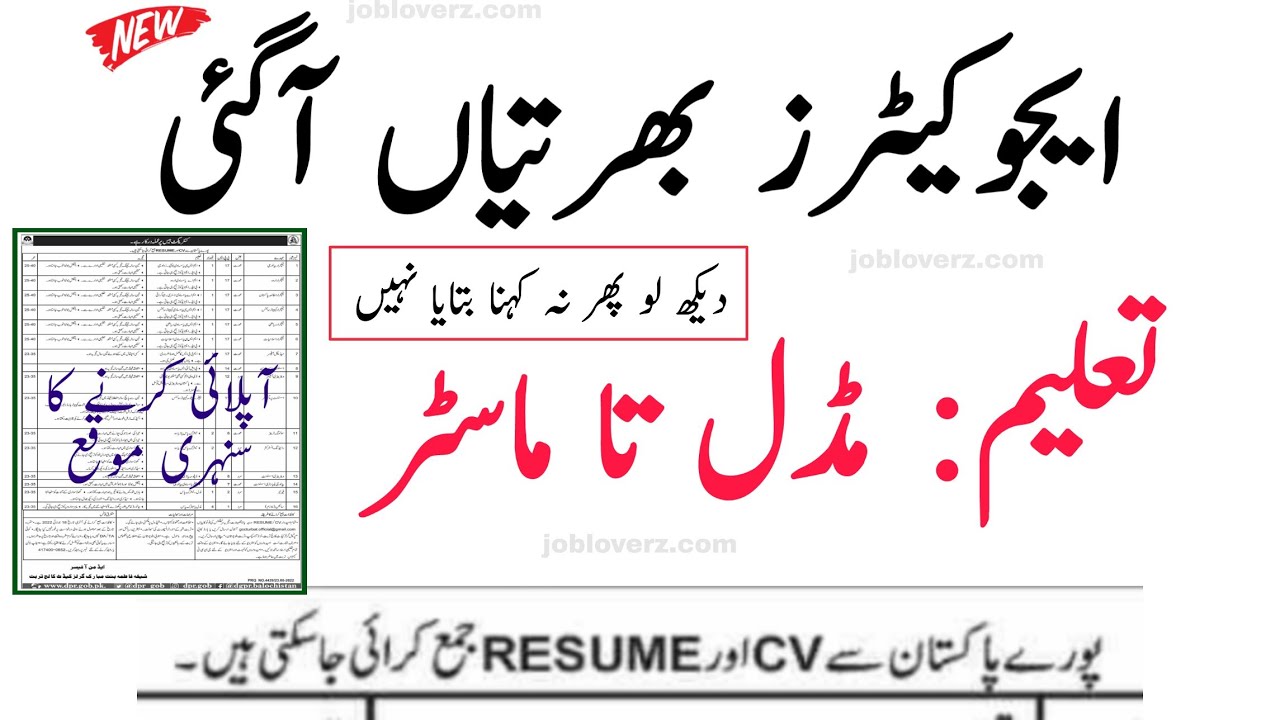 Education Department Jobs 2022 for All Pakistan July | Educators Jobs 2022 in Punjab Latest News