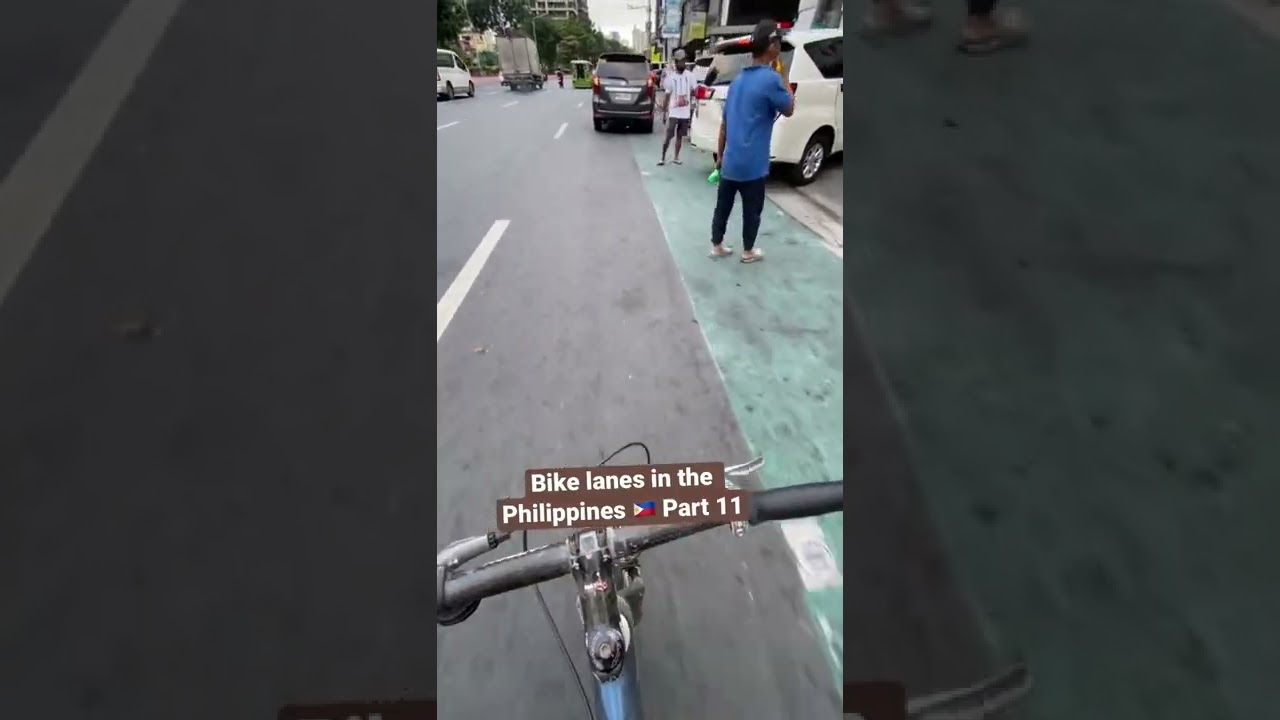 Bike lanes in the Philippines 🇵🇭 Part 11 (1/14/2022) #shorts&nbsp;&nbsp; #bikes #cycling #Manila