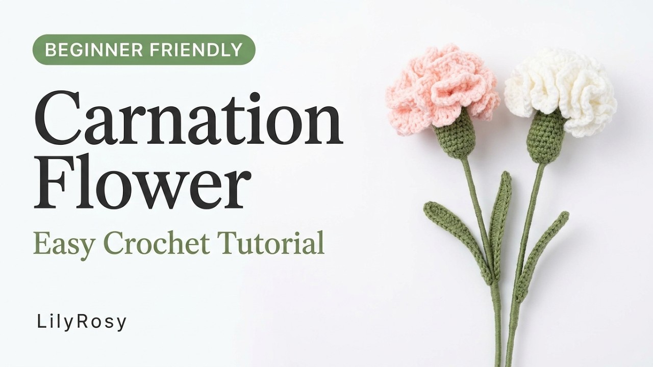 How to crochet carnation flower | step by step | Beginner friendly