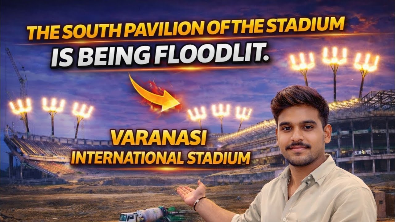 #video Breaking update varanasi cricket stadium 🏟️ vlog video//Glass work /#varanasi #vlog #cricket 