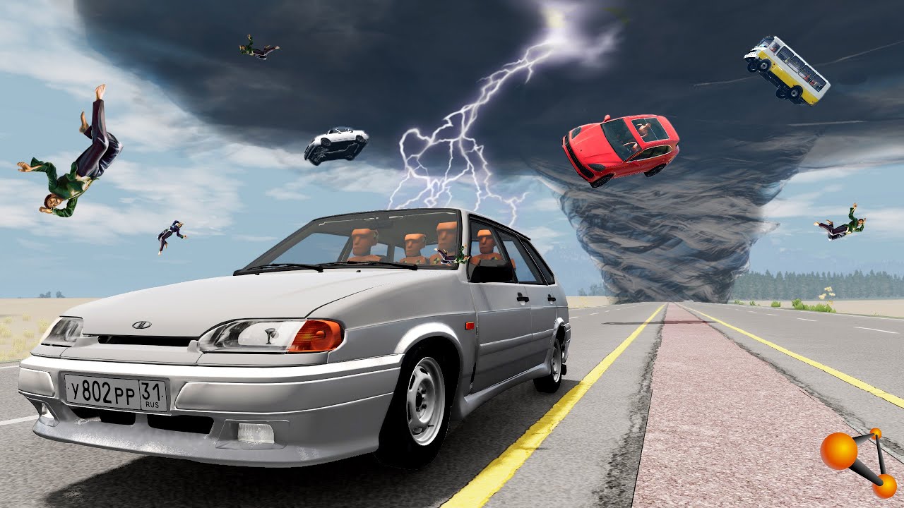 ПОБЕГ ОТ ТОРНАДО! У ДРУЗЕЙ В МАШИНЕ НЕ БЫЛО ШАНСОВ | BeamNG.drive
