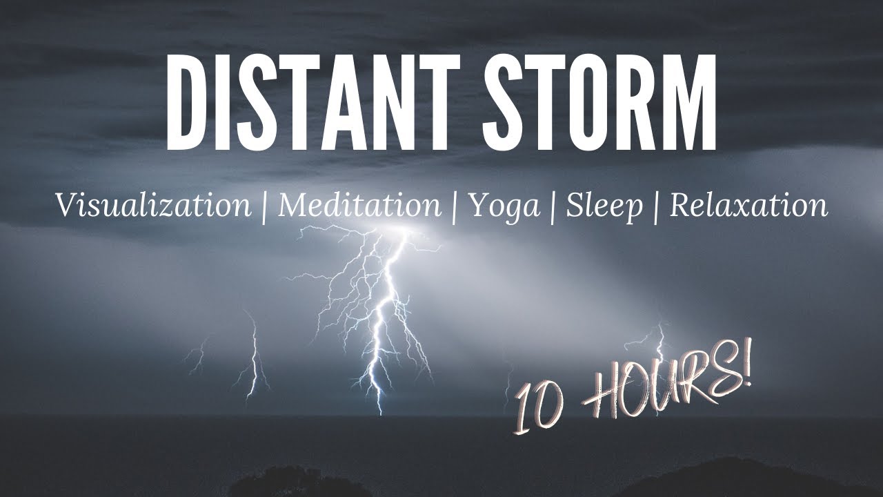 432Hz 10 Hours Distant Thunderstorm | Sleep | Relax | Study | ASMR