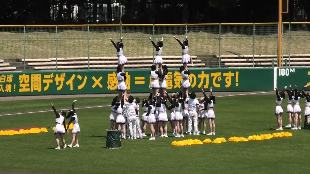 立命館大学応援団チアリーダー部 PeeWeeS! 試合前チアリングオンステージ同立戦2022春【2日目】