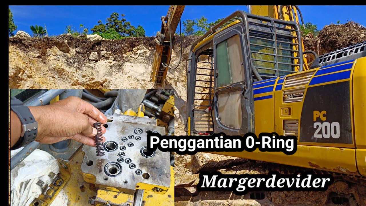 Ganti O Ring Marger devider Excavator Komatsu