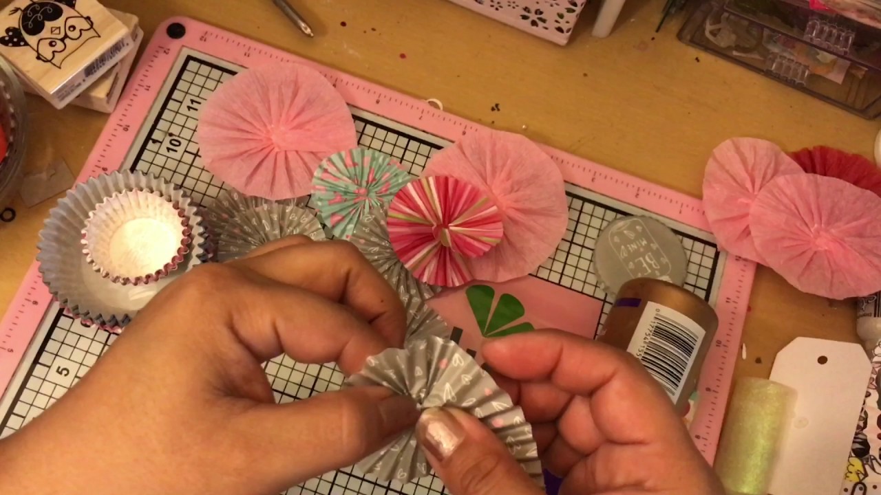 DIY: cupcake liner rosettes