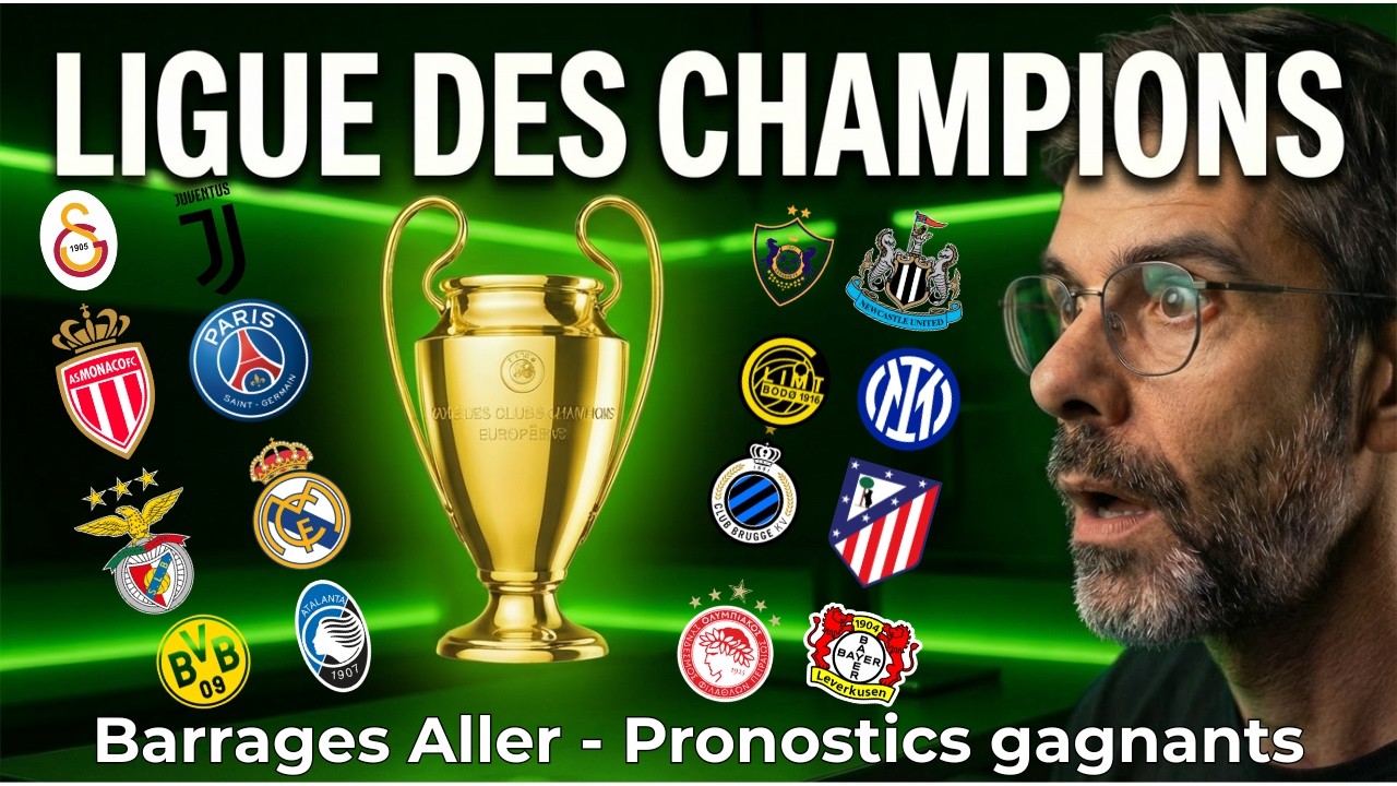 🔥PRONOSTICS GAGNANTS LIGUE DES CHAMPIONS (Barrages aller) ⚽💰: PSG, Real, Inter, Juventus, Atletico…