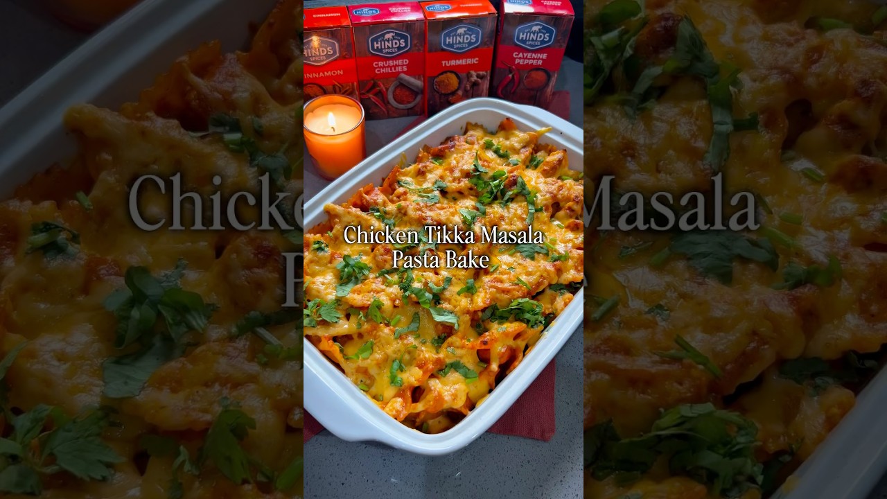 This spicy, cheesy&nbsp;Chicken Tikka Masala Pasta Bake&nbsp;is powered by Hinds Spices