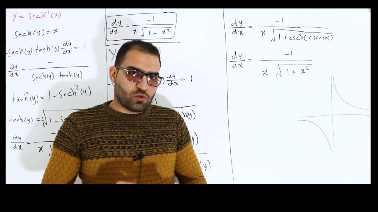 مشتقة معكوس الدوال الزائدية: الجزء الثاني - (Derivatives of Inverse Hyperbolic Functions)