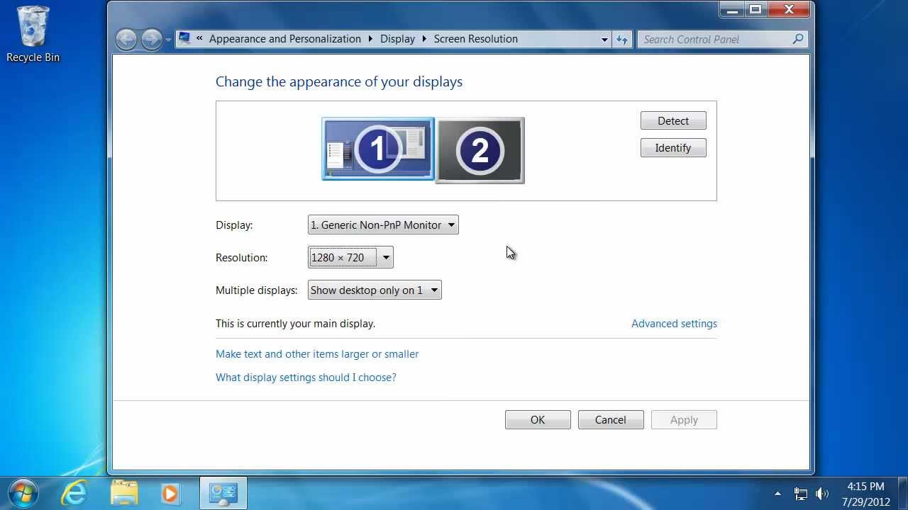 Как изменить параметры дисплея &mdash; изучение Windows 7