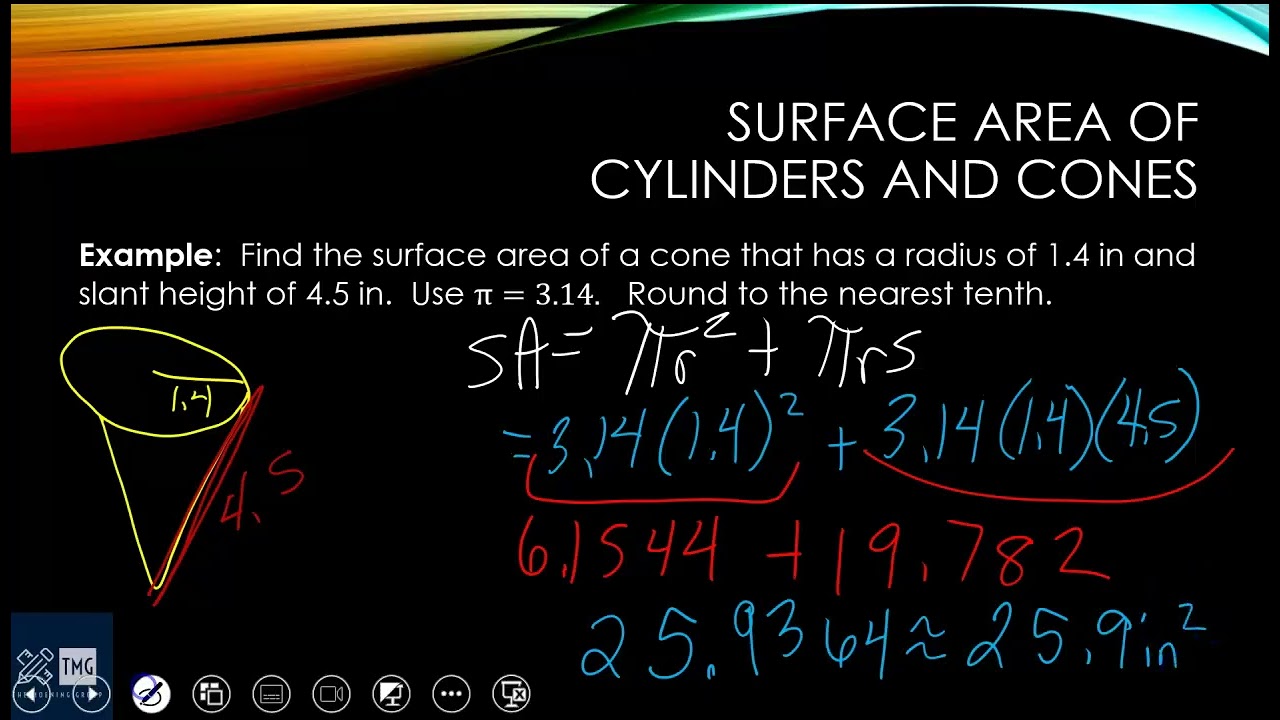 Surface Area of Cylinders and Cones