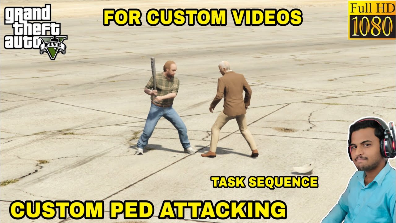 GTA 5 : HOW TO CREATE CUSTOM PEDS ATTACKING SCENE | FIGHT PED TASK🔥🔥🔥