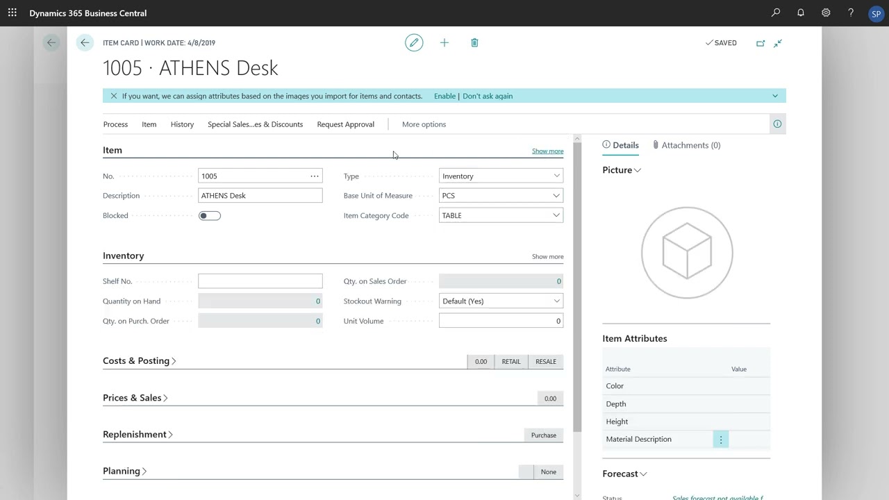 Dynamics 365 Business Central - How to Set up Items to sell