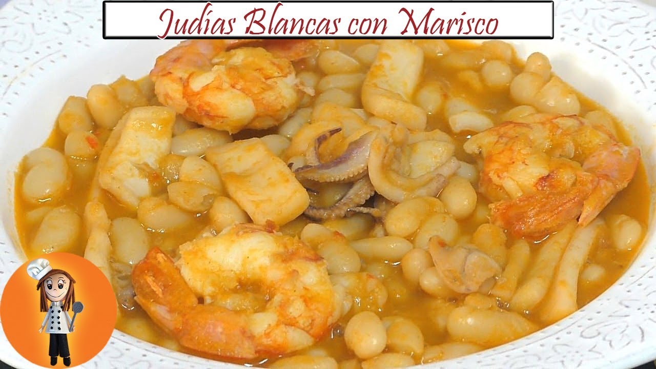 Judías Blancas con Marisco | Receta de Cocina en Familia