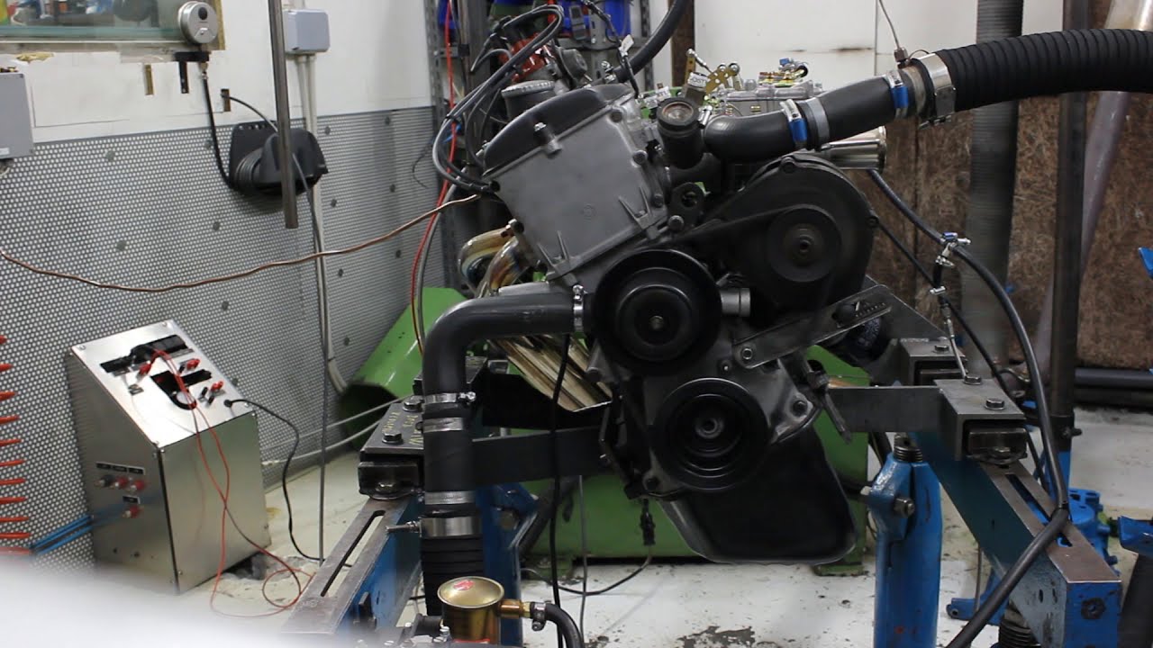 BMW M10B20 2002ti DCOE WEBER 45 SCHRICK 292 FORGED dyno bench test