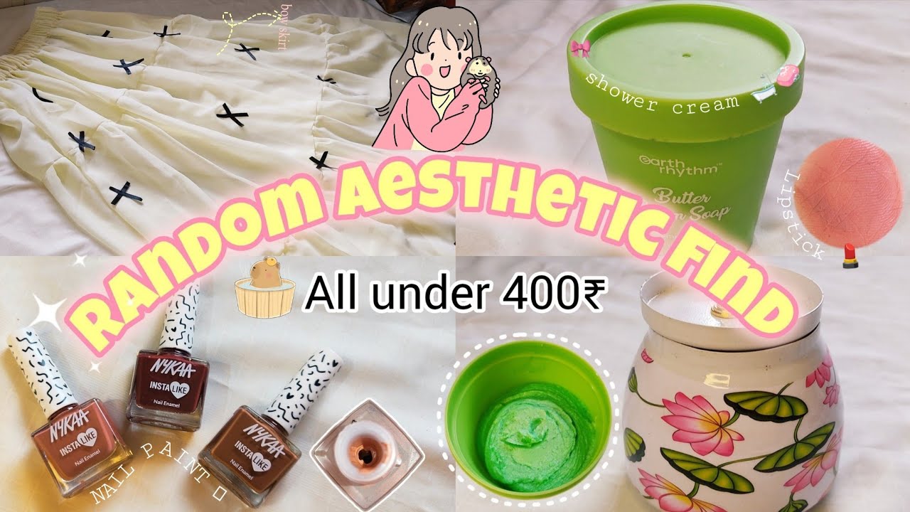♡Start 56₹,🛒 PINTERESTY find🍓ﾟ⭐korean skirt👗, unboxing 📦✧°shower cream 🧼, Nail care more.. 