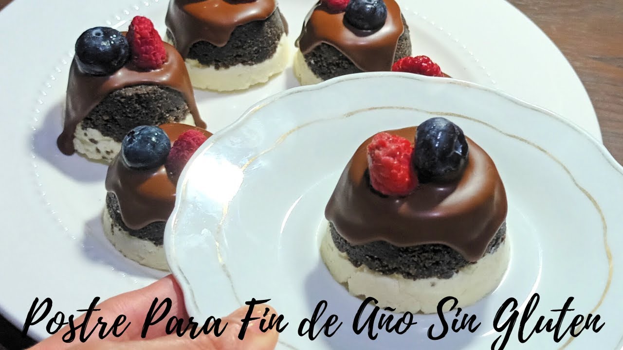 Postre Para Fin de Año 🎆🍾Receta Sin Azúcar/Sin Gluten/Horneado Rápido😋