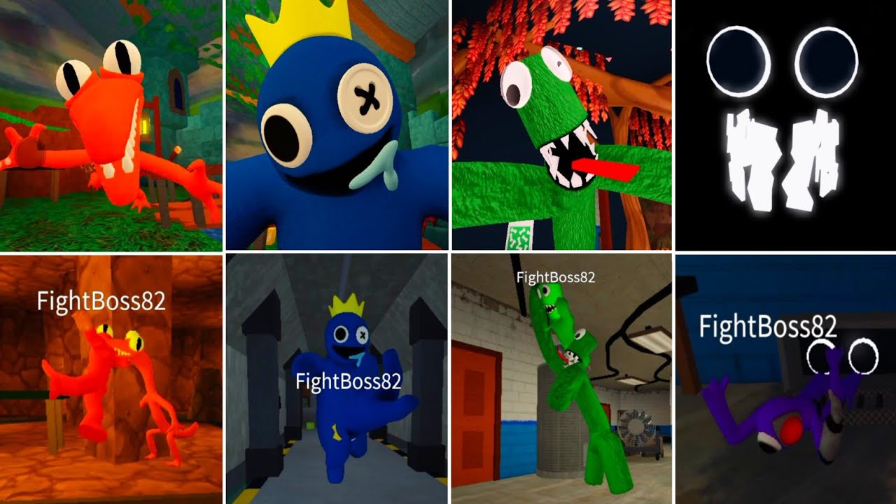 Rainbow friends chapter 1 all Monsters Jumpscars in 3rd Prison Jumpscars ( roblox)