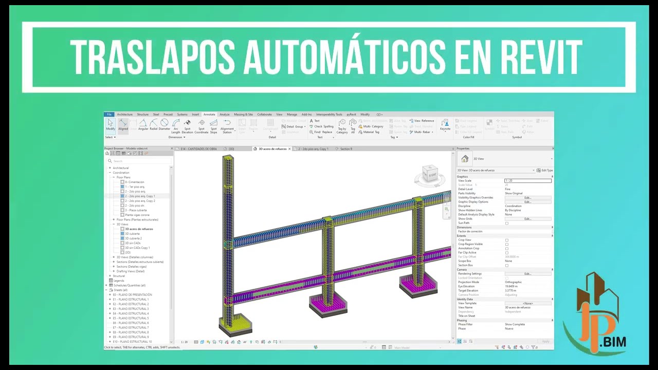 Traslapos automaticos en REVIT