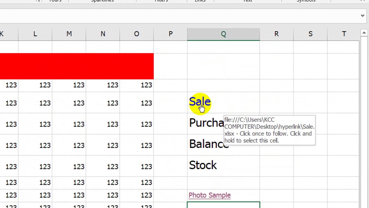 Excel အသံုးျပဳသူတုိင္း သိထားသင့္တဲ႔ Hyperlink (၃) မ်ိဳး