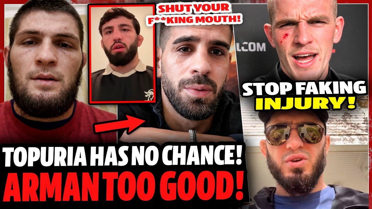 KHABIB Says Arman Tsarukyan Would BEAT Ilia Topuria! Ian Garry ACCUSES Islam of FAKE Injury!