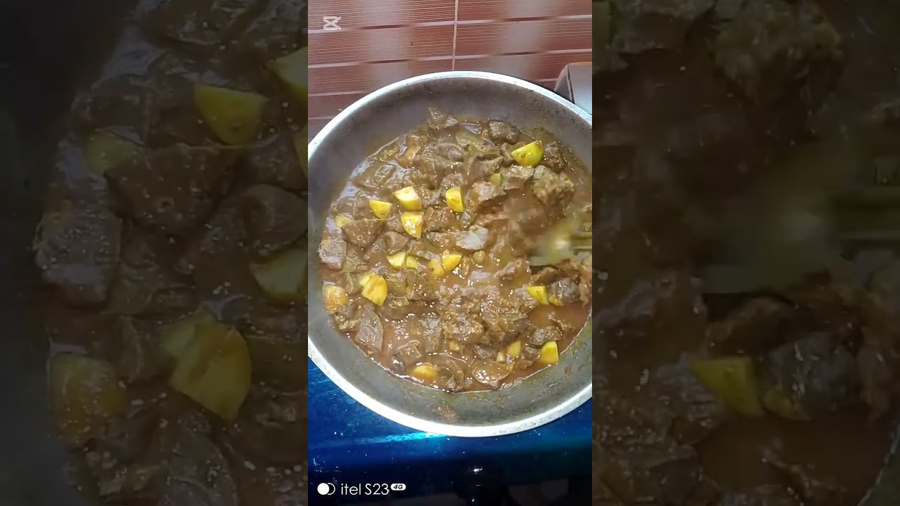 আলু দিয়ে কলিজা ভুনা। #recipe #cooking #villagelife 