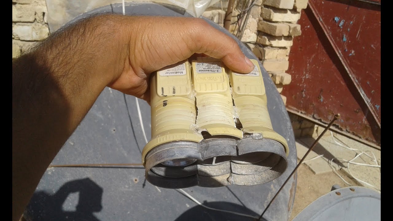 كيفية دمج ثلاث للواقط مع بعض و استقبال 3 اقمار بطبق واحد