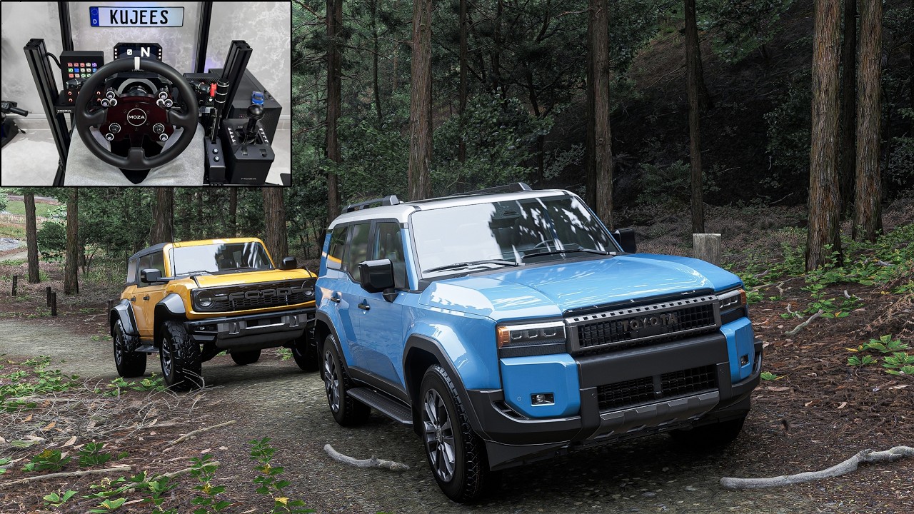 Toyota Land Cruiser & Ford Bronco - Forza Horizon 6 | Steering Wheel Gameplay