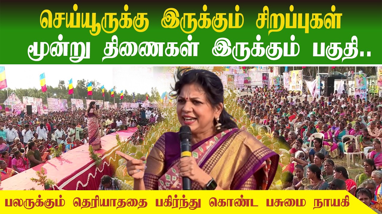 செய்யூருக்கு இருக்கும் சிறப்புகள்.. மூன்று திணைகள் இருக்கும் பகுதி | Sowmiya Anbumani Latest Speech