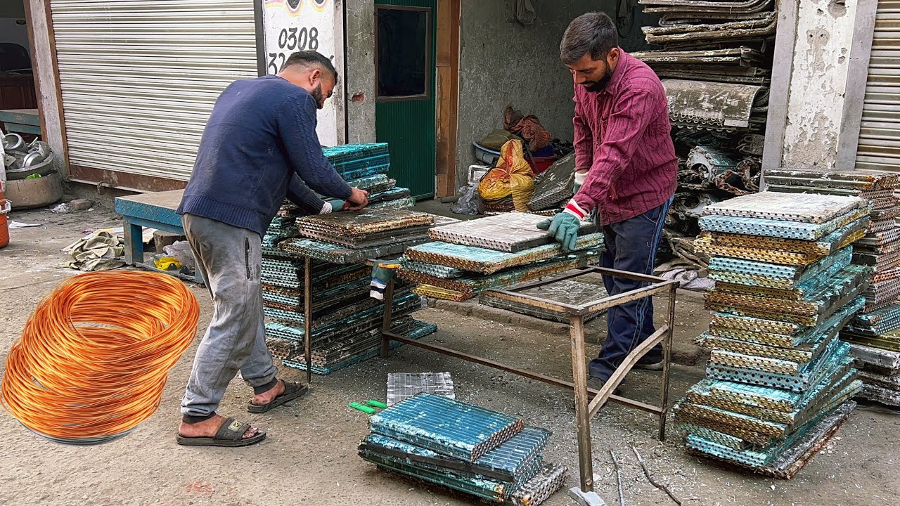 Process Of Recycling Waste Old Radiators Into High Quality Silver Weirs