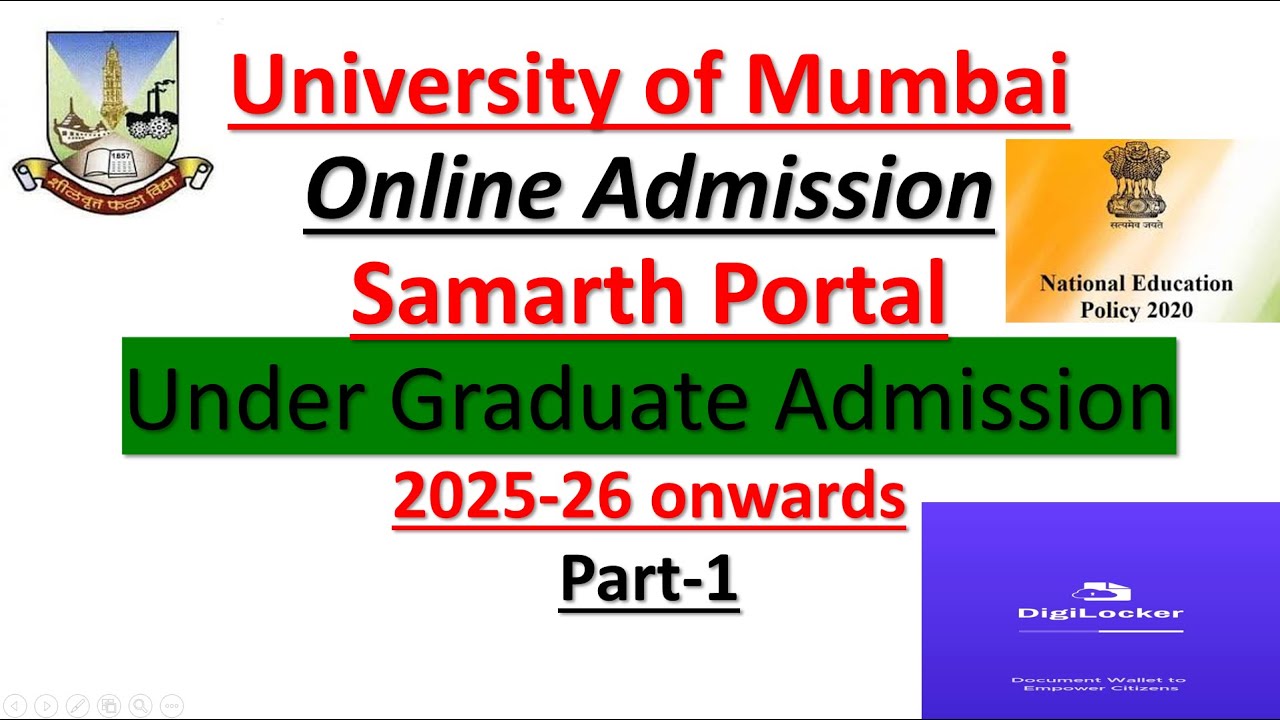How to fill UG admission form on samarth portal | Step by Step Process | Mumbai University