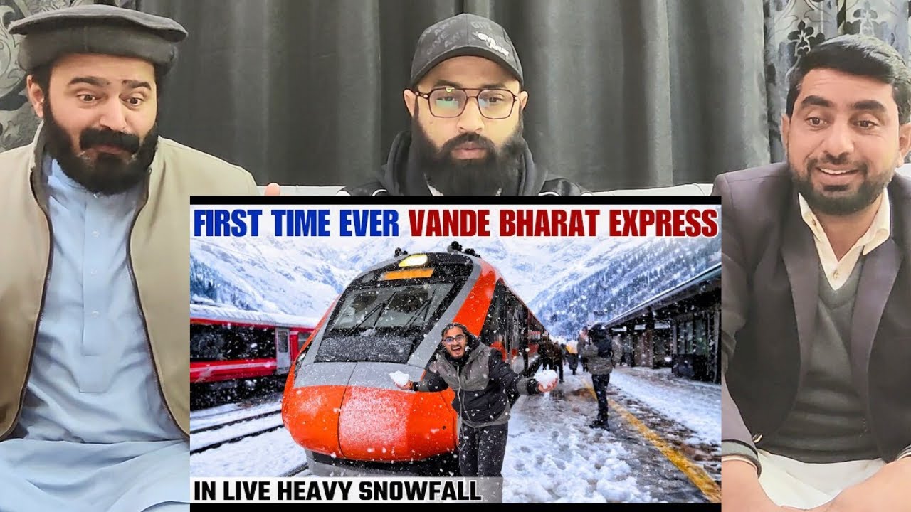 First Time Live Snowfall VANDE BHARAT Train Journey  Jammu Kashmir Vande 