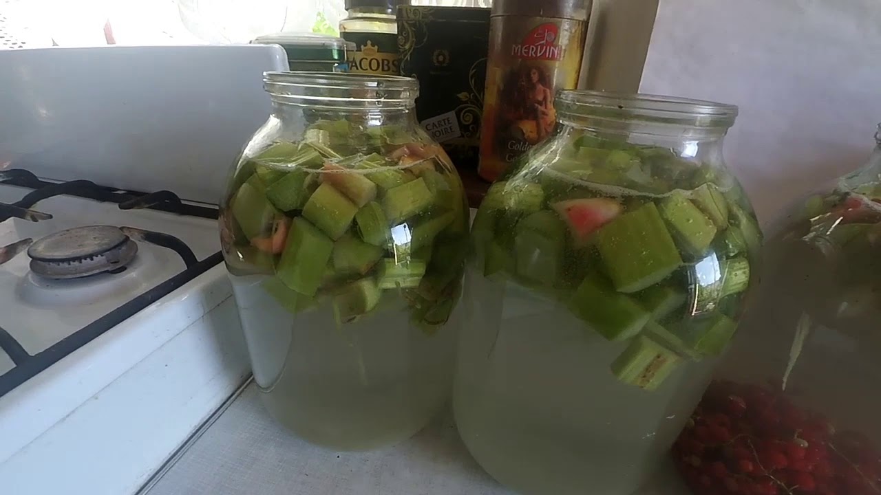 Компоти з ревеню ( на зиму ).
