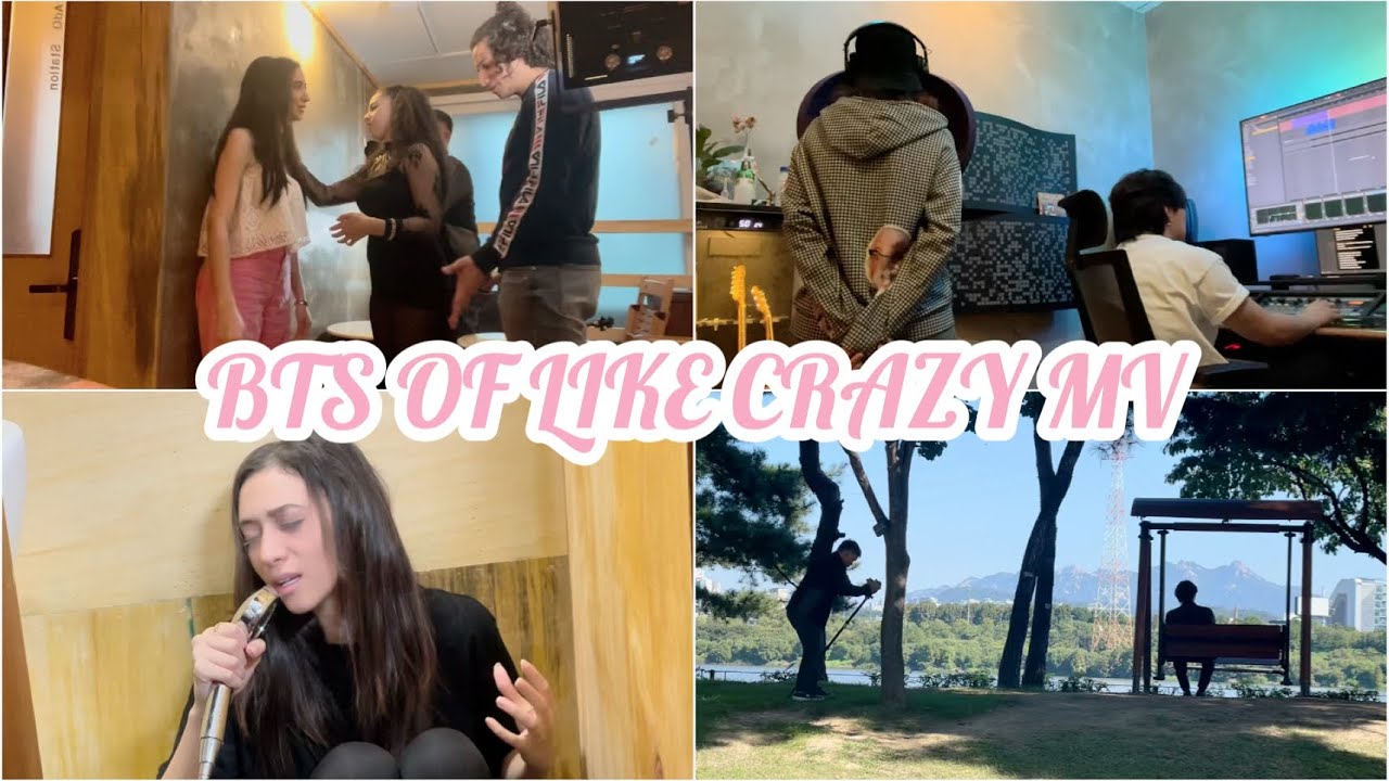 BTS of LIKE CRAZY MV BY PINKY كواليس تصوير اغنيتي