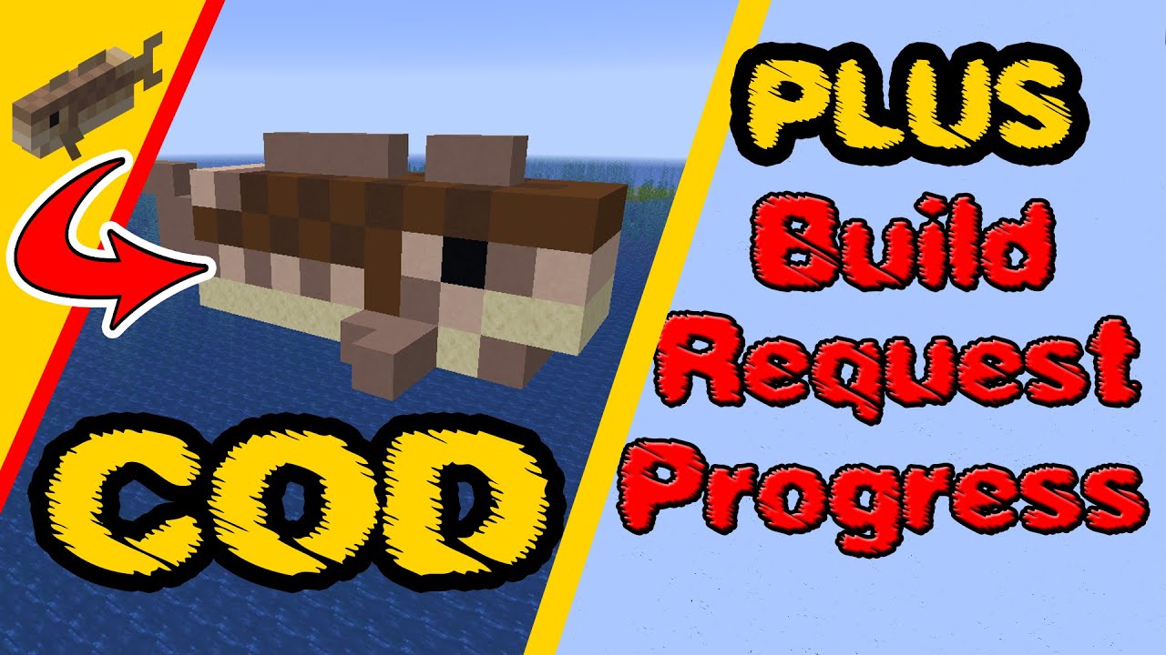 Minecraft Cod, Minecraft fish, Mob Build, Minecraft Statue - PS4, Xbox, Switch, PC, bedrock, java
