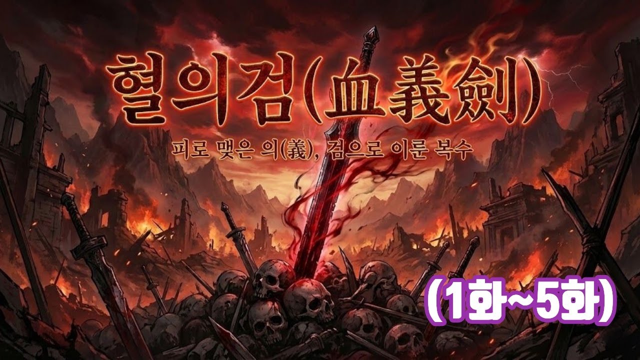 [정통무협]  혈의검(血義劍) 평범한 농부 아들이 숨겨왔던 전설의 가문 혈통 그리고 시작된 피의 복수. (1화~5화)