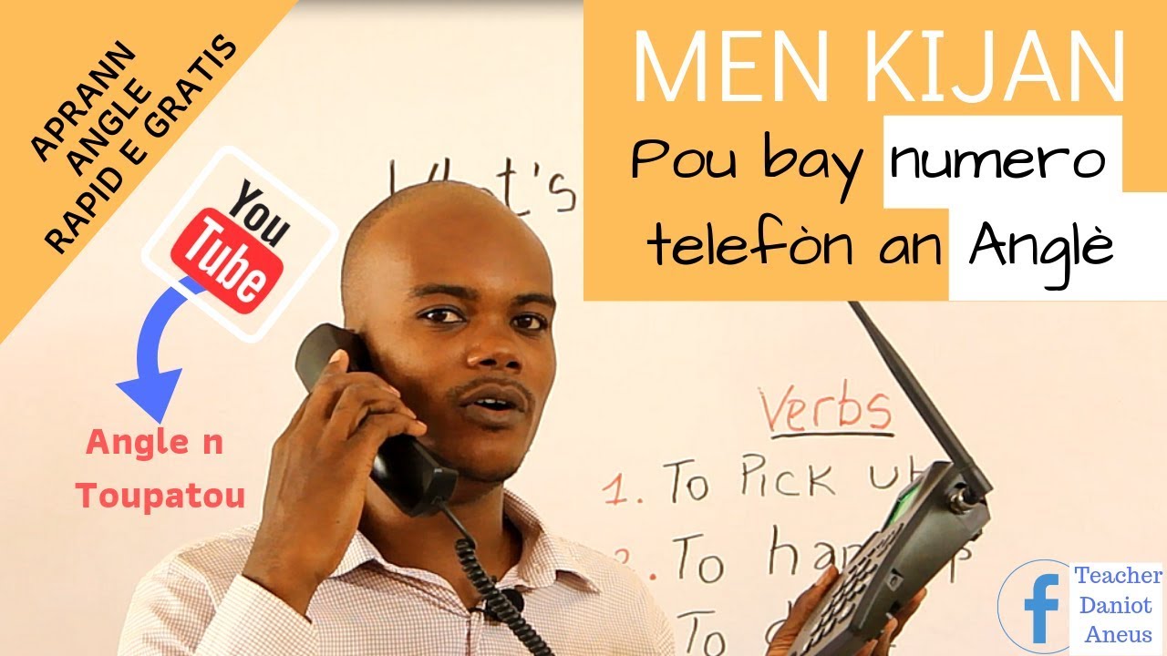 Men Koman pou bay numero telephone an angle ( How to give your phone number in English)