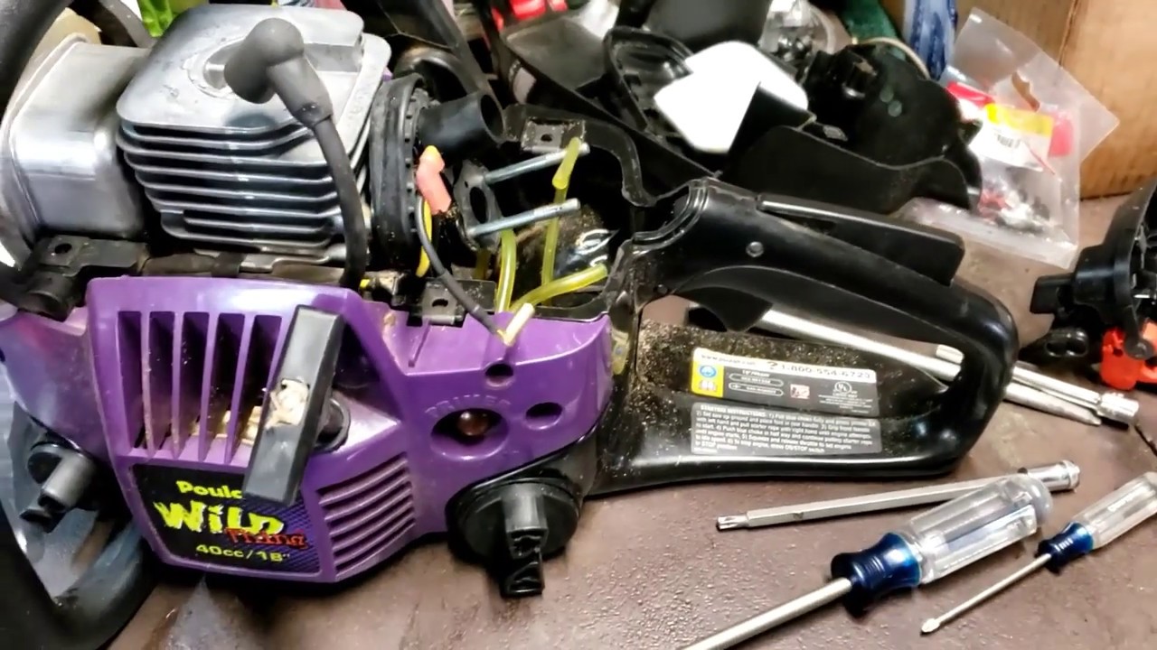 Poulan Wild Thing 40cc не заводится (заводится и тут же глохнет)