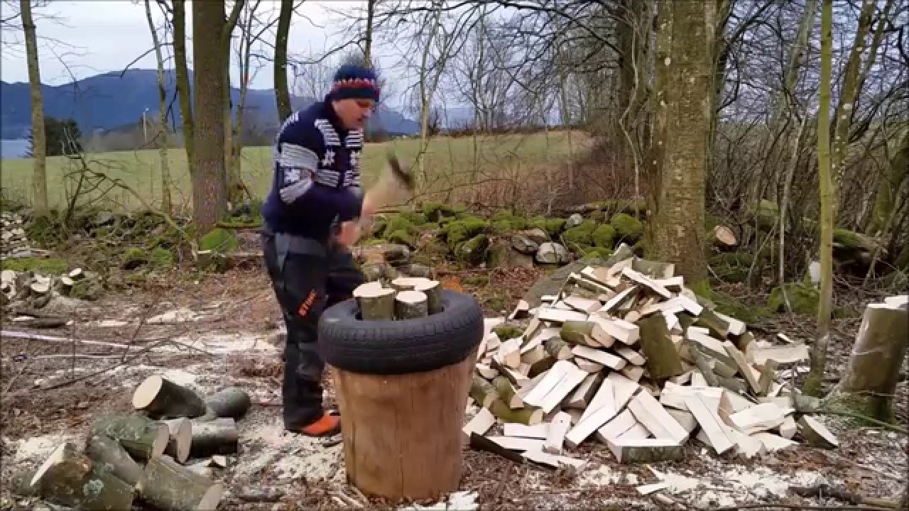 Vindafjord wood splitting . &Oslash;yo &oslash;ks super. Vedkl&oslash;yving