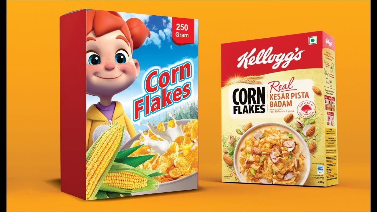 Tips & Tricks for Beginners & Experts - Corn Flakes Product Packing Design Tutorial - Ahsan Sabri