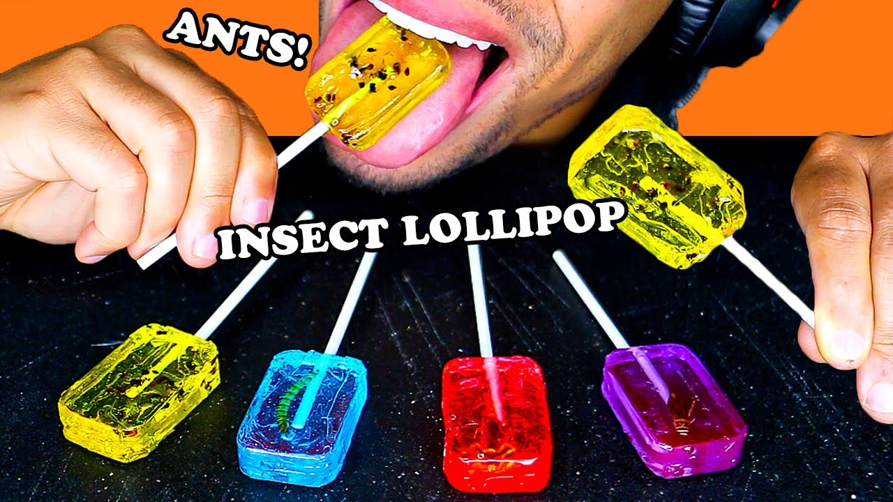 ASMR INSECT LOLLIPOP SUCKER CANDY ANTS *DON'T LET THIS FLOP* NO TALKING SUCKING LICKING MUKBANG PT 1