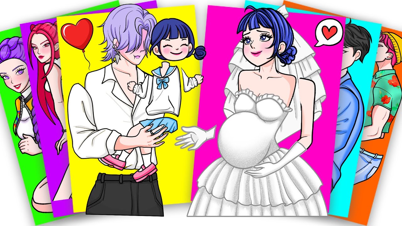DIAMOND WEDDING of HUNTRIX ZOEY and SAJA BOYS - KPOP DEMON HUNTERS | Sticker Book DIY