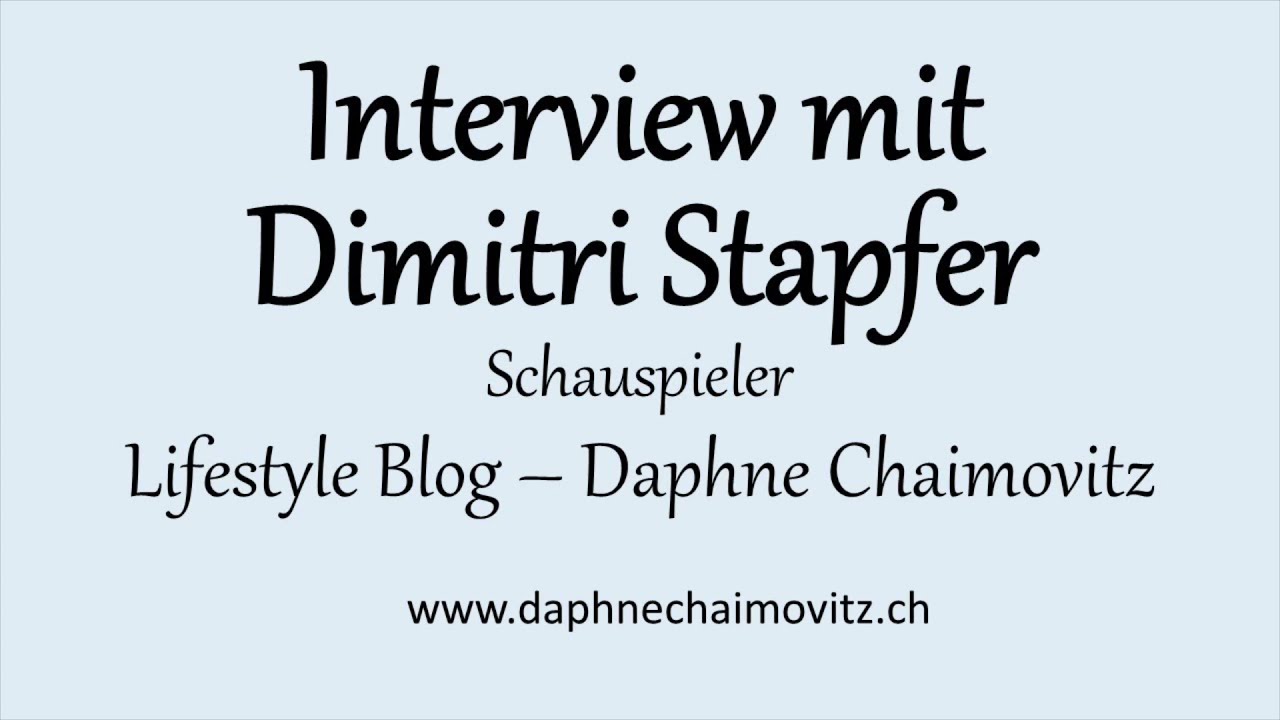 Interview mit Dimitri Stapfer