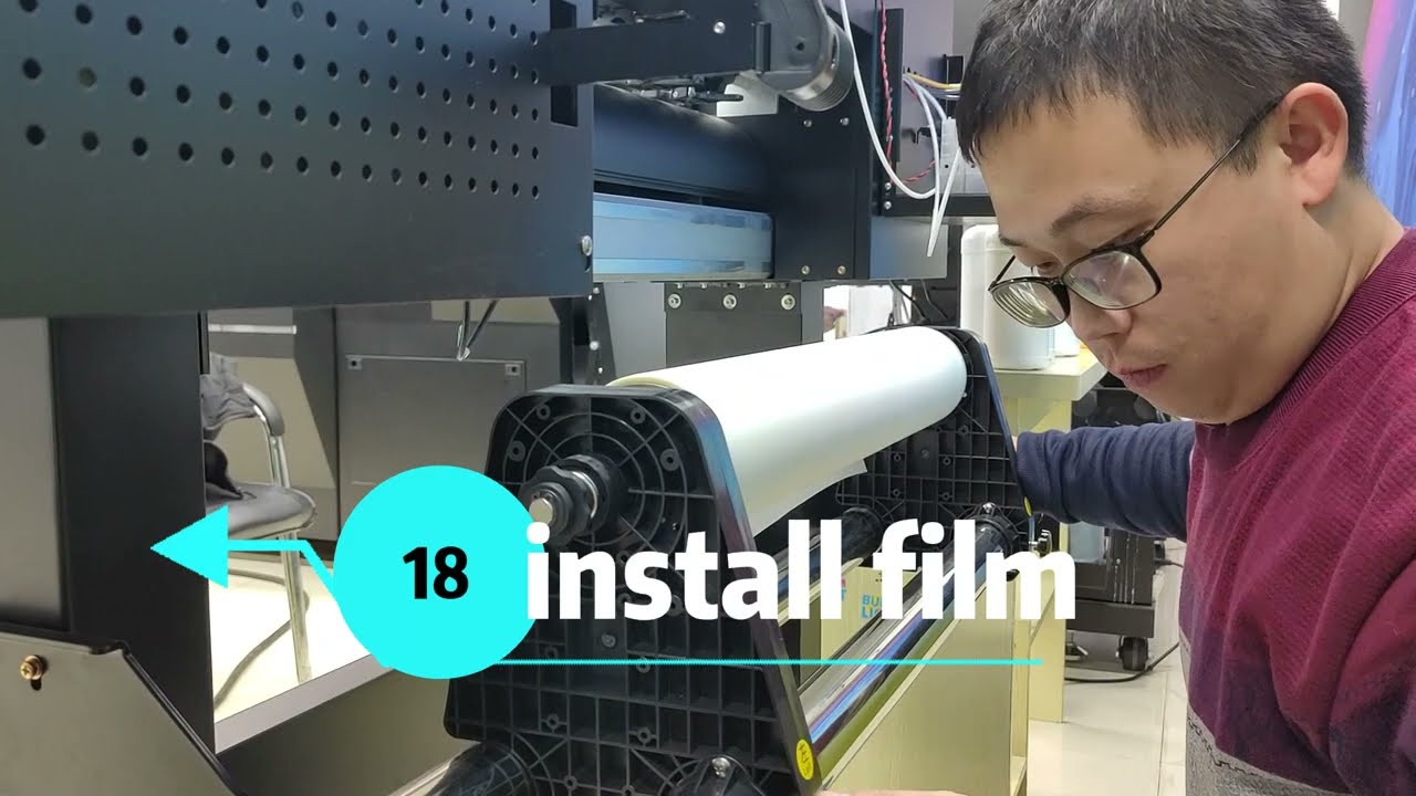 DTF installation of printhead and ink on INKGIANT BF-60E2-S printer