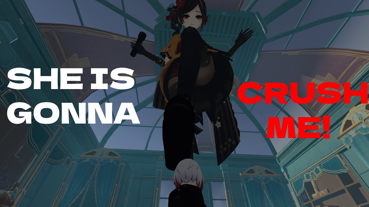 Chiori's shrinking store (Genshin impact giantess)