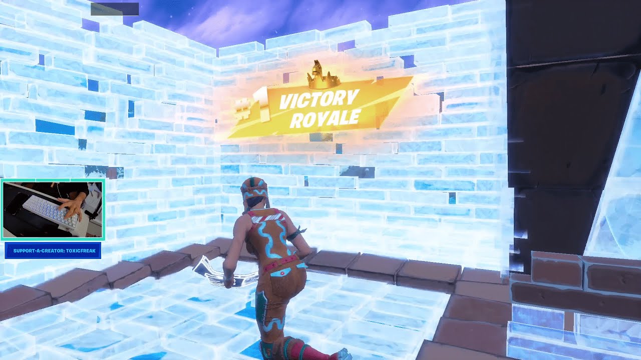 GINGERBREAD RAIDER SKIN GAMEPLAY / Duo Victory Royale w/ HANDCAM (Fortnite Chapter 3 No Commentary)