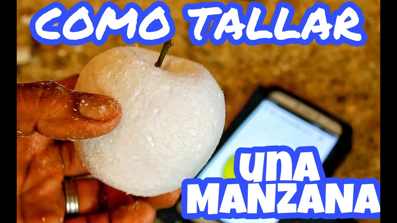 Cómo TALLAR una FRUTA 3D en icopor, unicel (Manzana)